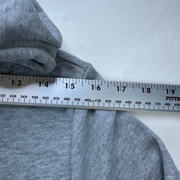 Tommy Hilfiger Women Gray Hoodie Dress‎ Rhinestone Logo Long Sleeve Preppy M - Picture 10 of 16
